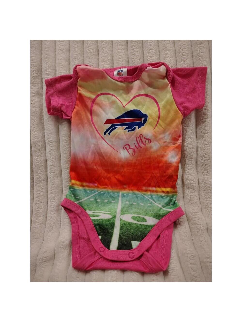 NFL Buffalo Bills Onesie Newborn Girls Size 3-6 Months Short Sleeves